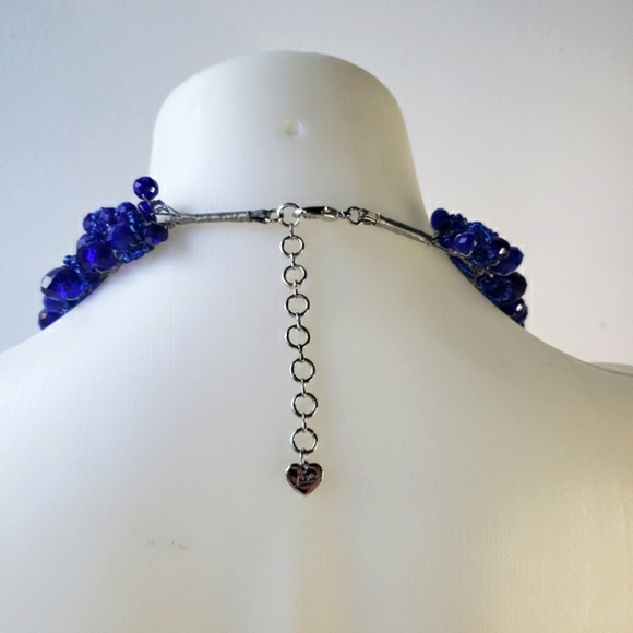 Cobalt Sapphire Blue Handmade Necklace one of a kind Monster High Cleo Wardrobe - Picture 4 of 9